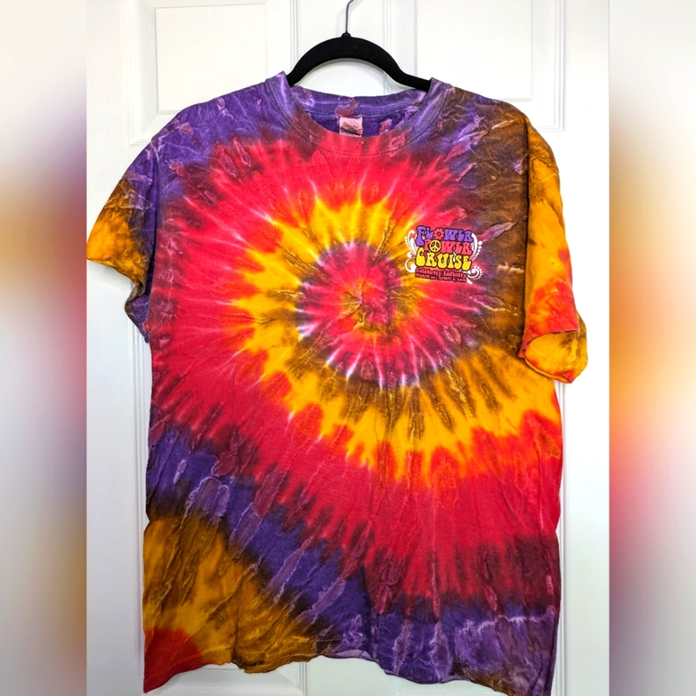 Flower Power Cruise - The Beach Boys + March-April 2019 - Tie Dye Shirt - Size L